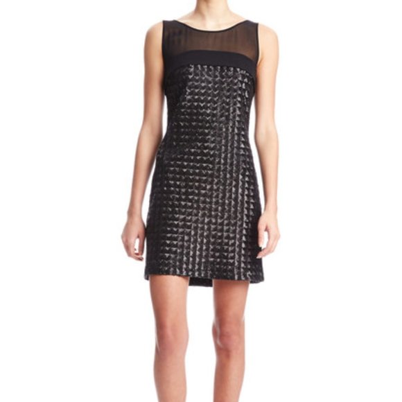 NWT WOMEN ERIN FETHERSTON Illusion Yoke Sequin - Picture 1 of 7